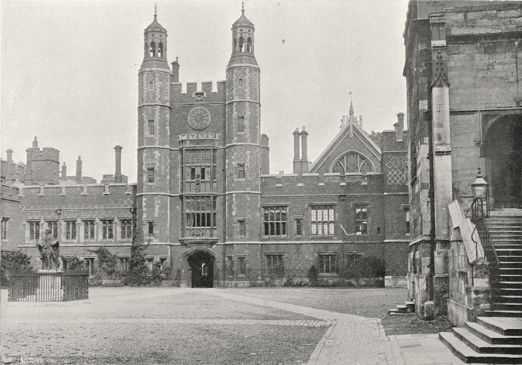 BERKS. Quadrangle, Eton College 1897 old antique vintage print picture